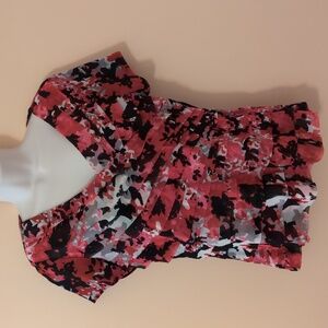 Valerie Stevens Ladies Floral Short Sleeve Blouse